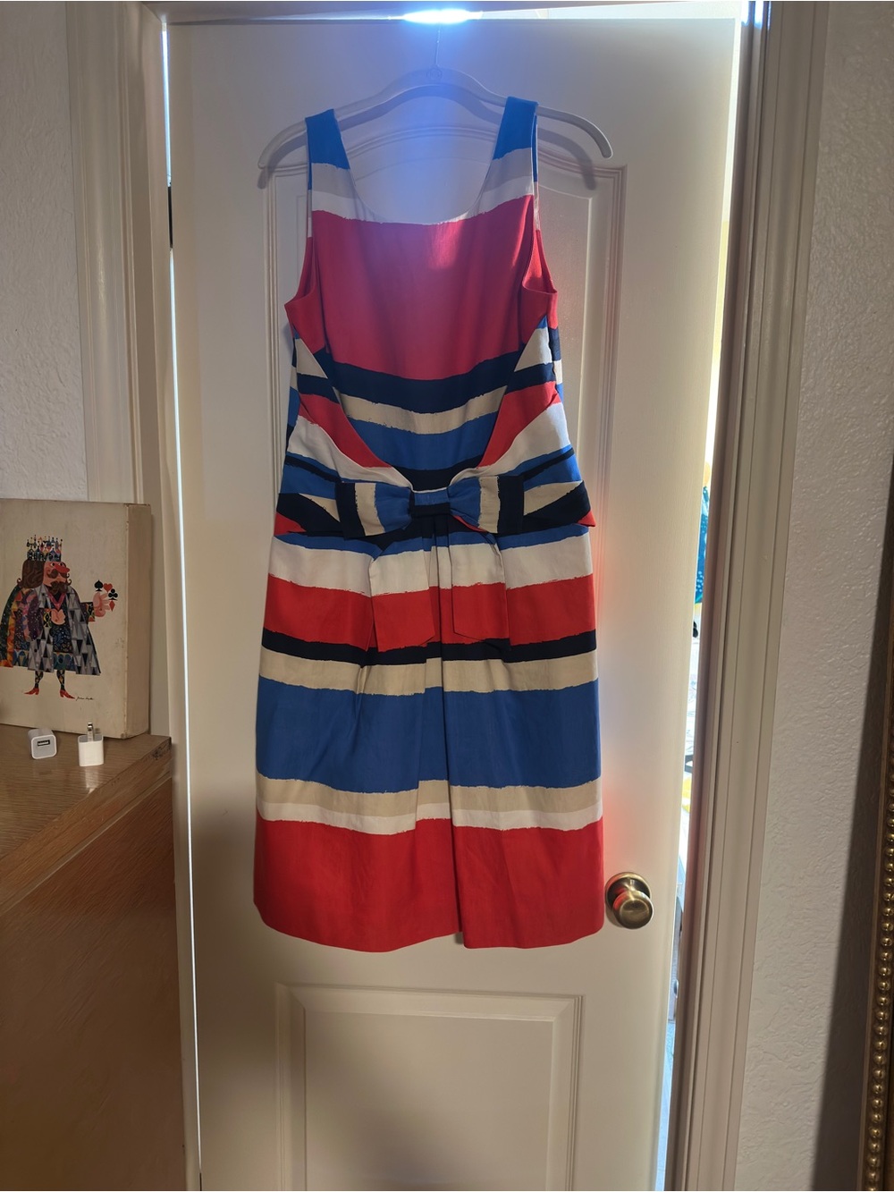 kate spade red, white, tan & blue dress - Picture 5 of 7
